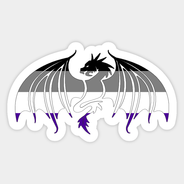 Asexual Pride Dragon Asexual Pride Sticker Teepublic 